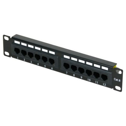 Panel de parcheo para rack 10" - 12 puertos UTP-HO30 Panel de parcheo para rack 10" - 12 puertos UTP